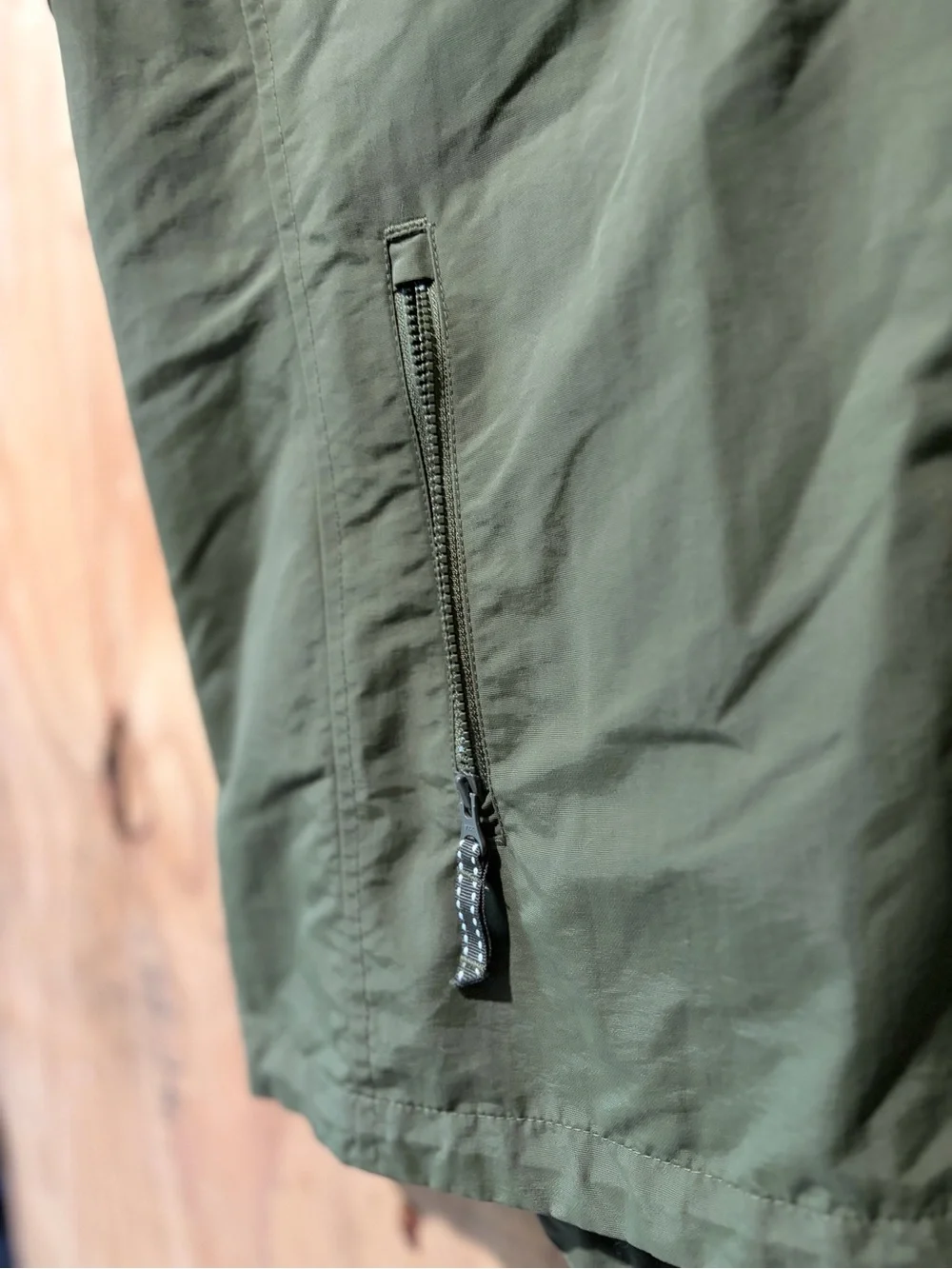 Lands' End NASA Men's Olive Hooded Windbreaker Jacket